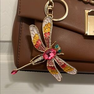 Handbag Multicolor Dragonfly Charm